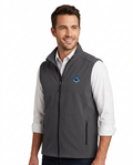 Summit Global Private Wealth soft shell vest - model, blue logo