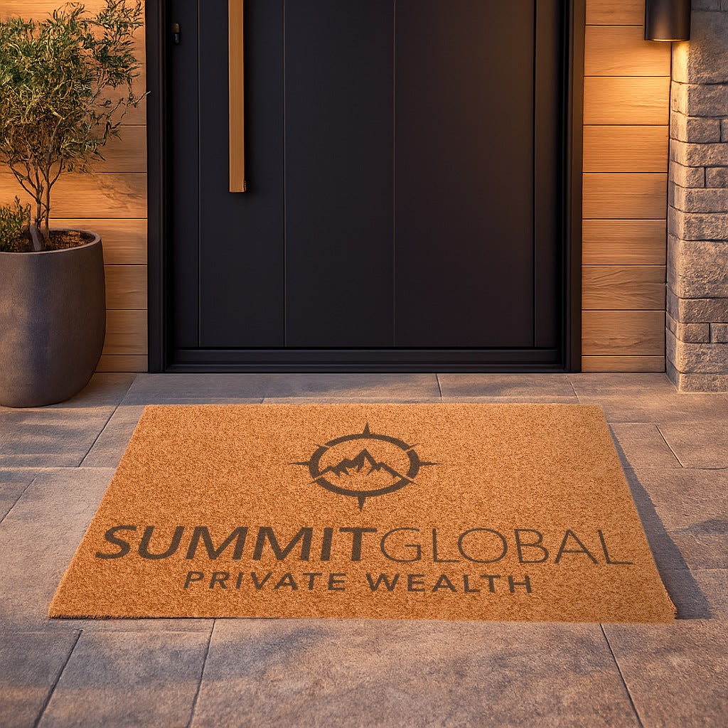 Summit Global doormat on a modern front porch