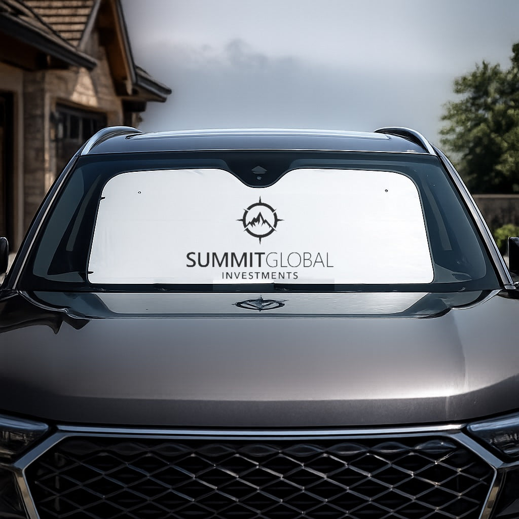 Summit Global sun shade in an SUV windshield