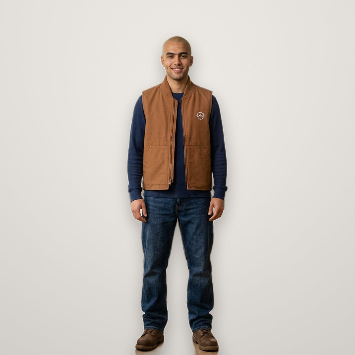 Summit Global utility vest on model