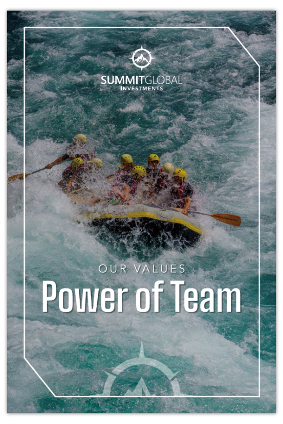 Values Poster – Power of Team (Rafting)