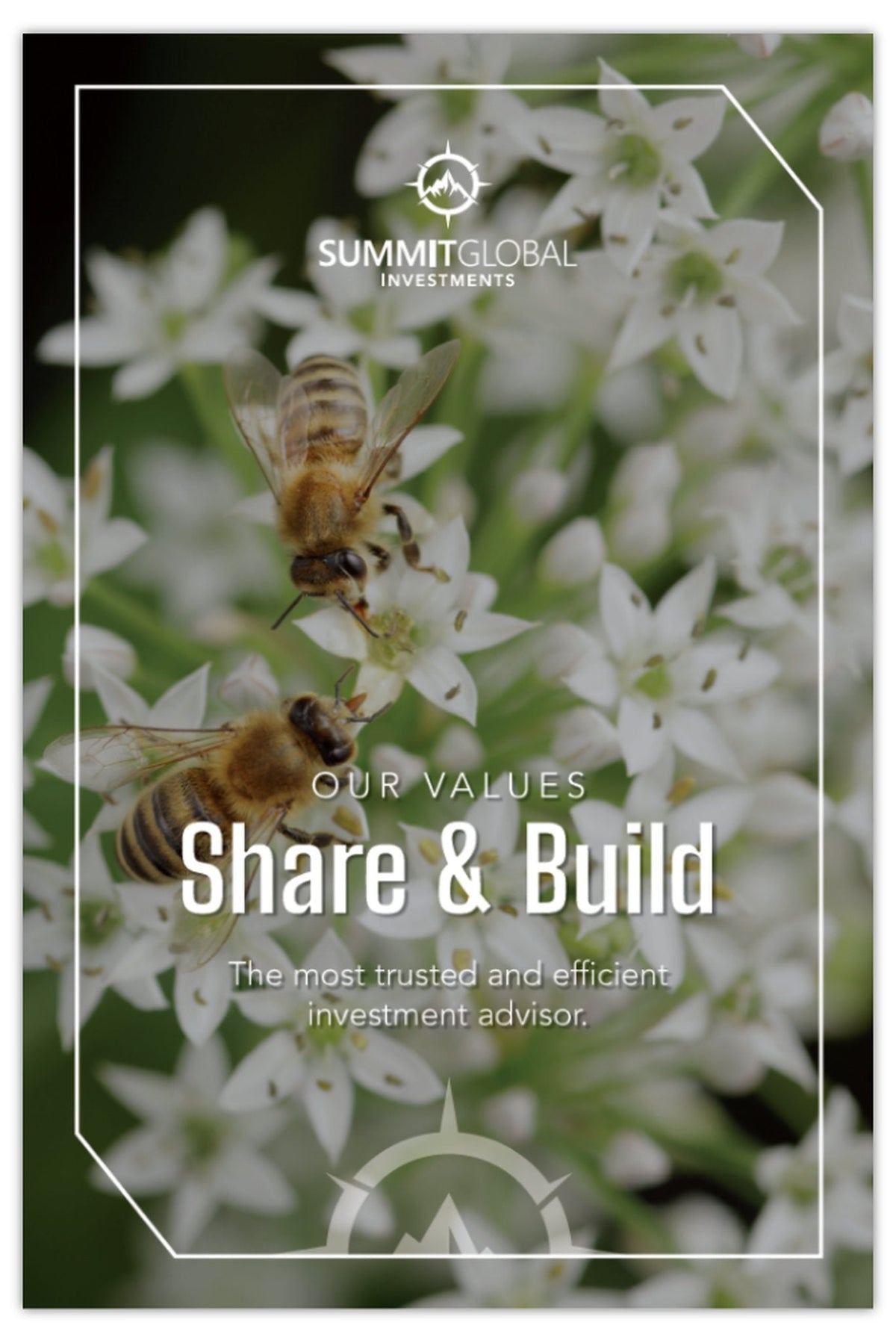 Motto Poster – Share & Build (Bees)