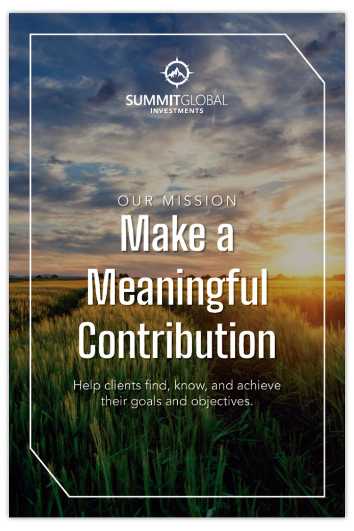 Mission Poster – Make a Meaningful Contribution (Sunset)